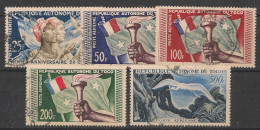 TOGO - 1957 - Poste Aérienne PA N°YT. 24 à 28 - Série Complète - Oblitéré / Used - Togo (1960-...)