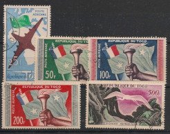 TOGO - 1959 - Poste Aérienne PA N°YT. 29 à 33 - Série Complète - Oblitéré / Used - Togo (1960-...)