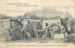 MILITARIA  Jonction Des Deux Maroc Poste Télégraphique  2 Scans - Documenten