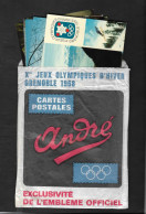 France 9 Cartes Postales Grenoble Avec Enveloppe Jeux Olympiques Hiver 1968 Winter Olympic Games Postcard And Cover - Grenoble