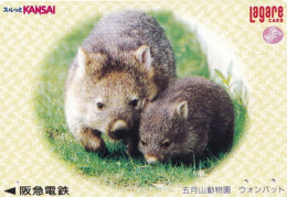 Japan Prepaid Lagare Card 5000 - Kansai Animals Wombat - Japon