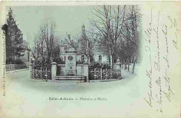 95 - L'Isle D'Adam - Fontaine Et Mairie - CPA - Voir Scans Recto-Verso - L'Isle Adam