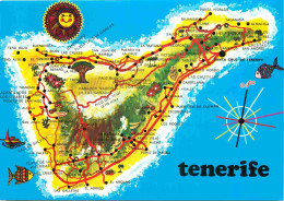 Espagne - Espana - Islas Canarias - Tenerife - Carte Géographique - CPM - Voir Scans Recto-Verso - Tenerife