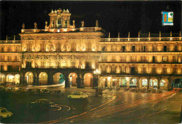 Espagne - Espana - Castilla Y Leon - Salamanca - Plaza Mayor - Vista Nocturna - Grande Place - Vue Nocturne - Automobile - Salamanca