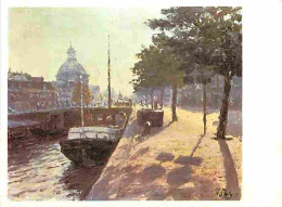 Art - Peinture - P Moleveld - Gracht à Amsterdam - Peint Avec Le Pied - CPM - Voir Scans Recto-Verso - Pintura & Cuadros