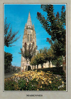 17 - Marennes - L'Eglise Saint Pierre De Sales Avec Son Clocher Gothique Monumental - Fleurs - CPM - Carte Neuve - Voir  - Marennes