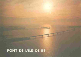 17 - Ile De Ré - Le Pont De L'ile De Ré - Vue Aérienne - Coucher De Soleil - Flamme Postale - CPM - Voir Scans Recto-Ver - Ile De Ré