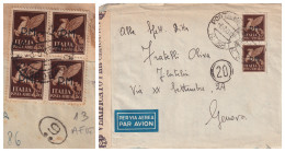 ITALIA.  BUSTA. 3 5 45. PM. LARINO CAMPOBASSO  BRINDISI - Correo Militar (PM)