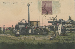 Machine à Vapeur Battage Blé Argentine Threshing Machine - Tracteurs