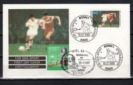 Germany 1997 Football Soccer, Sepp Herberger 100th Birthday Anniv. Joint FDC With Stamps From 1988 - UEFA European Championship