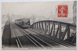 CPA 1909 PARIS CHEMIN DE FER METRO METROPOLITAIN LIGNE 2 SUD ETOILE ITALIE VIADUC DE PASSY - Metro