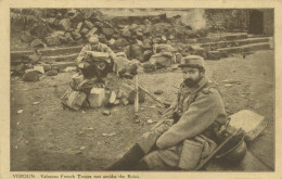 CP Envoi De Poix 1922 3 Timbres Carte Anglaise Guerre 1914 Poilus Du 22 Eme à Verdun - Other & Unclassified