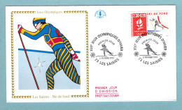 FDC France 1991 - XVIe - JO - Jeux Olympiques D'hiver Albertville - Ski De Fond - YT 2678 - 73 Les Saisies - 1990-1999