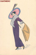 XAVIER SAGER FEMME AU CHAPEAU MODE FASHION WOMAN ART DECO ILLUSTRATEUR ART NOUVEAU DECO ILLUSTRATOR - Sager, Xavier