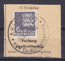 Denmark 1976 Mi. 625, 6.00 Kr. Kleines Reichswappen. Sonderstempel 'Kom Til Blomsterbyen' ÅKIRKEBY (Bornholm) 1977 Clip - Gebraucht