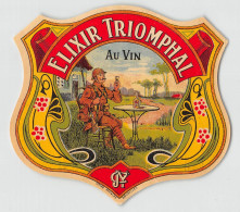 00103 "ELIXIR TRIOMPHAL AU VIN" CROMOLITO - ETICHETTA  I QUARTO XX  SECOLO - Alcohols & Spirits