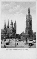 Halle A.S. Marktplatz Mit Rotem Turm Ngl #171.751 - Sonstige & Ohne Zuordnung