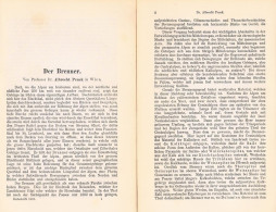 A102 1484 Albrecht Penck Brenner Brennero Südtirol Artikel 1887 - Sonstige & Ohne Zuordnung