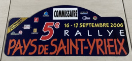 5e RALLYE  PAYS De SAINT-YRIEX    16-17 Septembre 2006 - Rallye (Rally) Plates