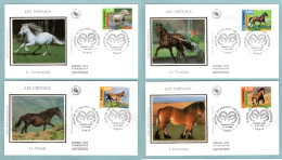 FDC France 1998 - Nature De France : 1998 - Nature De France : Chevaux - YT 3182 à YT 3185 - - YT 3182 à YT 3185 - Paris - 1990-1999