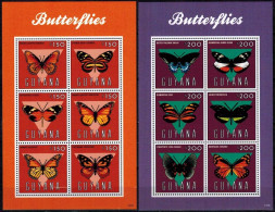 MDV-BK20-423 MINT  ¤ GUYANA 2013 KOMPL. SET ¤ BUTTERFLIES PAPILLONS SETAS MARIPOSAS FARFALLE SCHMETTERLINGE VLINDERS - Vlinders