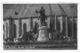 RO 94 - 13412 CLUJ, Romania, Statue - Old Postcard, Real PHOTO - Used - 1936 - Romania