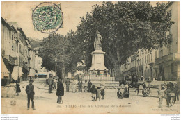 HYERES PLACE DE LA REPUBLIQUE STATUE MASSILLON EDITION POULLAN - Hyeres