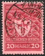 Deutsches Reich 1922: "GEWERBESCHAU MÜNCHEN 1922" Michel-Nr. 204 Mit ⊙ HAMBURG FREIHAFEN 15.8.22 (leider Ungeprüft) - Used Stamps