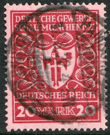 Deutsches Reich 1922: "GEWERBESCHAU MÜNCHEN 1922" Michel-Nr. 204 Mit ⊙ HAMBURG FREIHAFEN 17.8.22 (leider Ungeprüft) - Oblitérés