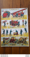 PLANCHE POMPIERS SOLDATS A DECOUPER PRO PATRIA EDITIONS H. BOUQUET 38 X 28 CM - 1914-18