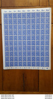 PLANCHE DE 100 TIMBRES DEUTSCHE POST  25 PFENNIG - Sonstige & Ohne Zuordnung