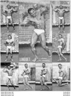 PHOTO HOMME EN MAILLOT DE BAIN CULTURISME CULTURISTE   LINGUET PHOTOS DEMEILLES 27 X 21 CM - Sporten