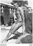 PHOTO HOMME EN MAILLOT DE BAIN CULTURISME CULTURISTE   LUCIEN BOURGEOIS 28 X 21 CM - Sports