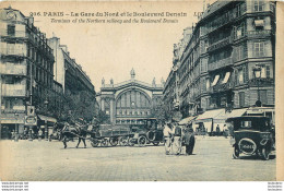 PARIS LA GARE DU NORD ET LE BOULEVARD DENAIN - Arrondissement: 10