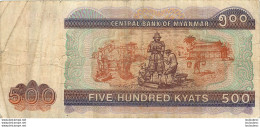 BILLET MYANMAR 500 FIVE HUNDRED  KYATS - Myanmar