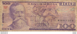 BILLET  EL BANCO DE MEXICO 100 PESOS - México