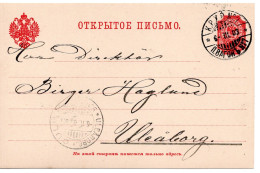 78318 - Finnland - 1903 - 10P Wappen GAKte BahnpostStpl K.P.X.P. No.7 -> OULU - Cartas & Documentos