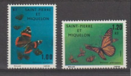 SAINT-PIERRE Et MIQUELON - Faune - Papillons - Insectes - Lépidoptères - Vanessa Atalanta, Danaus Plexippus - Ungebraucht