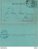 ENTIER POSTAL AUTRICHE WIEN 1899 - Brieven En Documenten