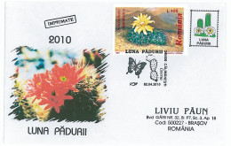 COV 13 - 912 CACTUS, Romania - Cover - Used - 2010 - Cartas & Documentos