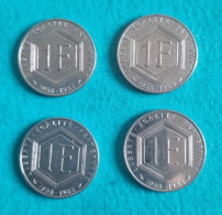 4 Pieces De 1 Francs, De Gaulle - 1 Franc