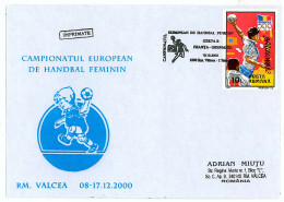 H 5 - 134 HANDBALL, France-Germany, Romania - Cover - Used - 2000 - Covers & Documents
