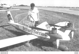 AVIATION MEETING AERIEN   BRITTANY FERRIES UN COLOMBAN  MC-15 CRICRI PHOTO ORIGINALE  FORMAT  14 X 9 CM - Aviation