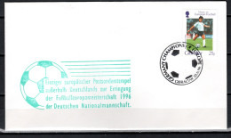 Gibraltar 1996 Football Soccer European Championship Com. Cover, Germany European Champion - Eurocopa (UEFA)