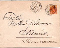 78321 - Finnland - 1899 - 20P Wappen GAU BahnpostStpl K.P.X.P. No.6 -> TAMMISAARI - Lettres & Documents