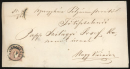 HUNGARY NYÍREGYHÁZA 1858. Ca. Nice Cover To Nagyvárad - Briefe U. Dokumente