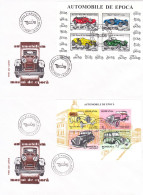 VINTAGE CARS,2012 COVERS  FDC FULL SET, ROMANIA. - FDC