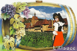 *CPM  - 68 - RIQUEWIHR - Alsace, Terre De Grands Vins - Belle Carte - Riquewihr