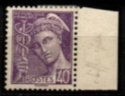 FRANCE    -   1938 .   Y&T N° 413 *  . Chiffre épais + Neige - Unused Stamps