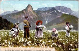 Les Avants Sur Montreux , La Saison De Narcisses (Les Avants 1911, Sent To Russia) - Montreux